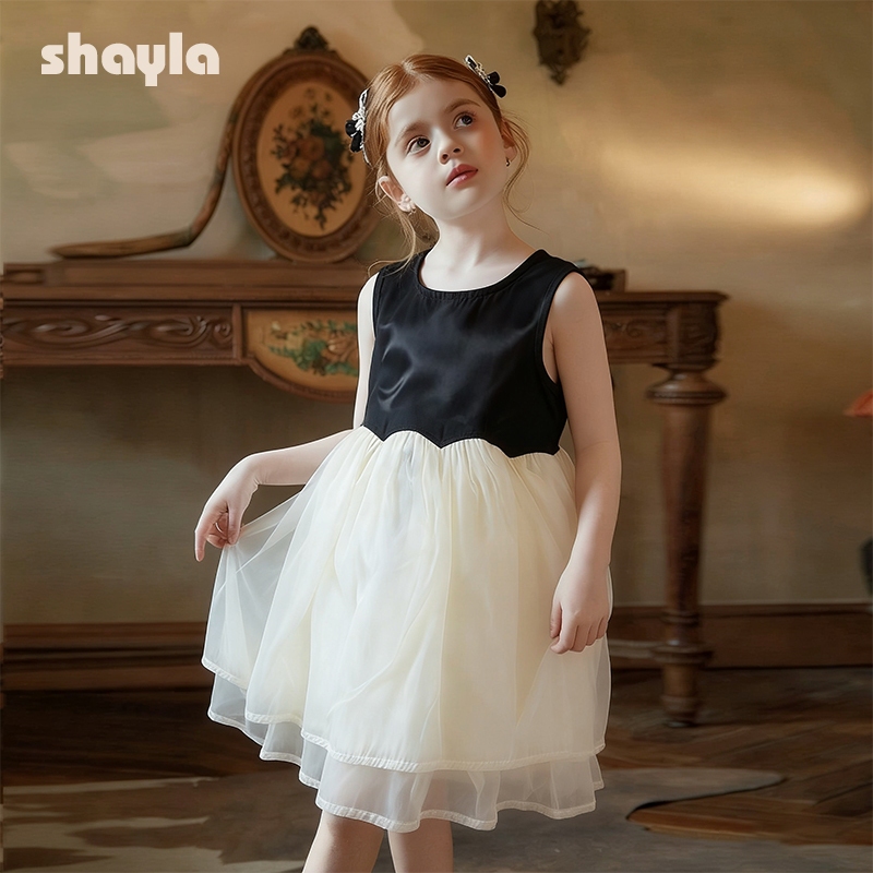 Gaun Anak Perempuan Kecantikan Celana Panjang Celana Putih Anak Gaun Konektif Gaun Putri Pakaian Mus