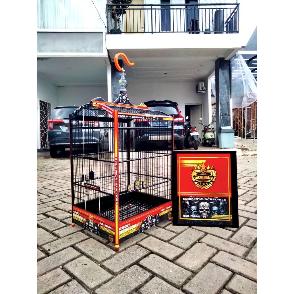Sangkar Kotak Ebod Water Decal Original No 2 Ruji Fiber