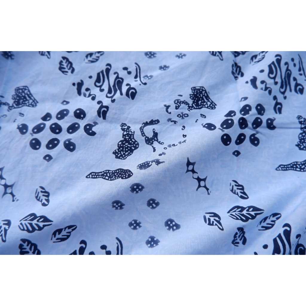 Kain Batik Cap Asli Proses Smoke Motif Peta Indonesia (2) Premium Handmade Katun Prima Halus Produk 