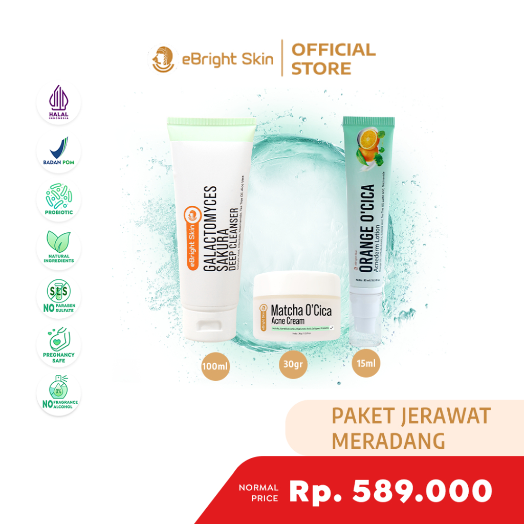 eBright Skin Paket Jerawat Meradang - Acne Inflamed Ultimate