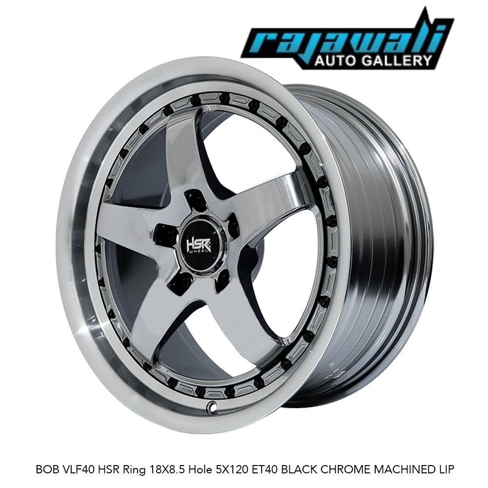 Velg Racing Ring 18 Untuk BMW E36 E46 BYD DLL PELEK CELONG R18 HSR BOB BLACK CHROME POLISH