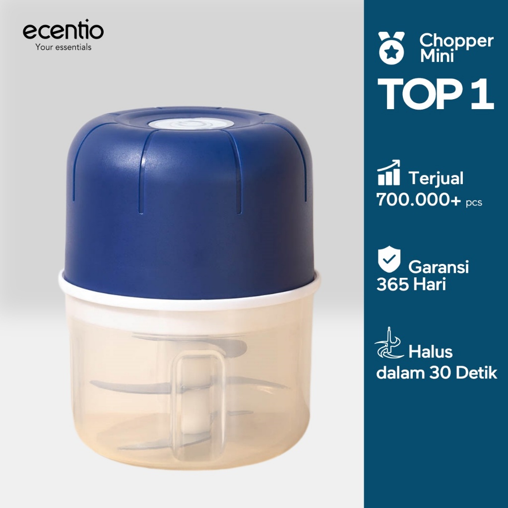 ecentio Mini Chopper  6 pisau 250ml  kapsul coper Mixer blender bumbu portable mitochiba