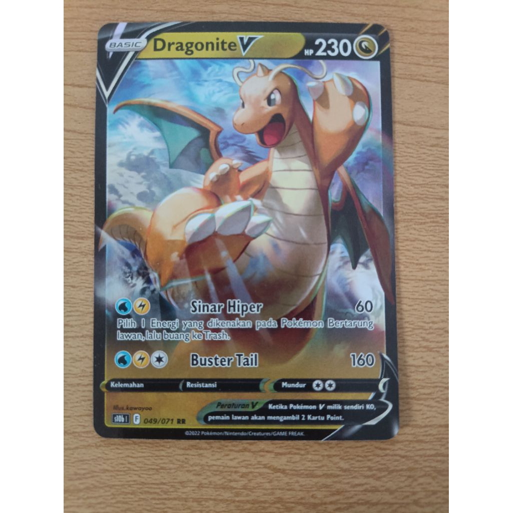 kartu pokemon Dragonite V Ori
