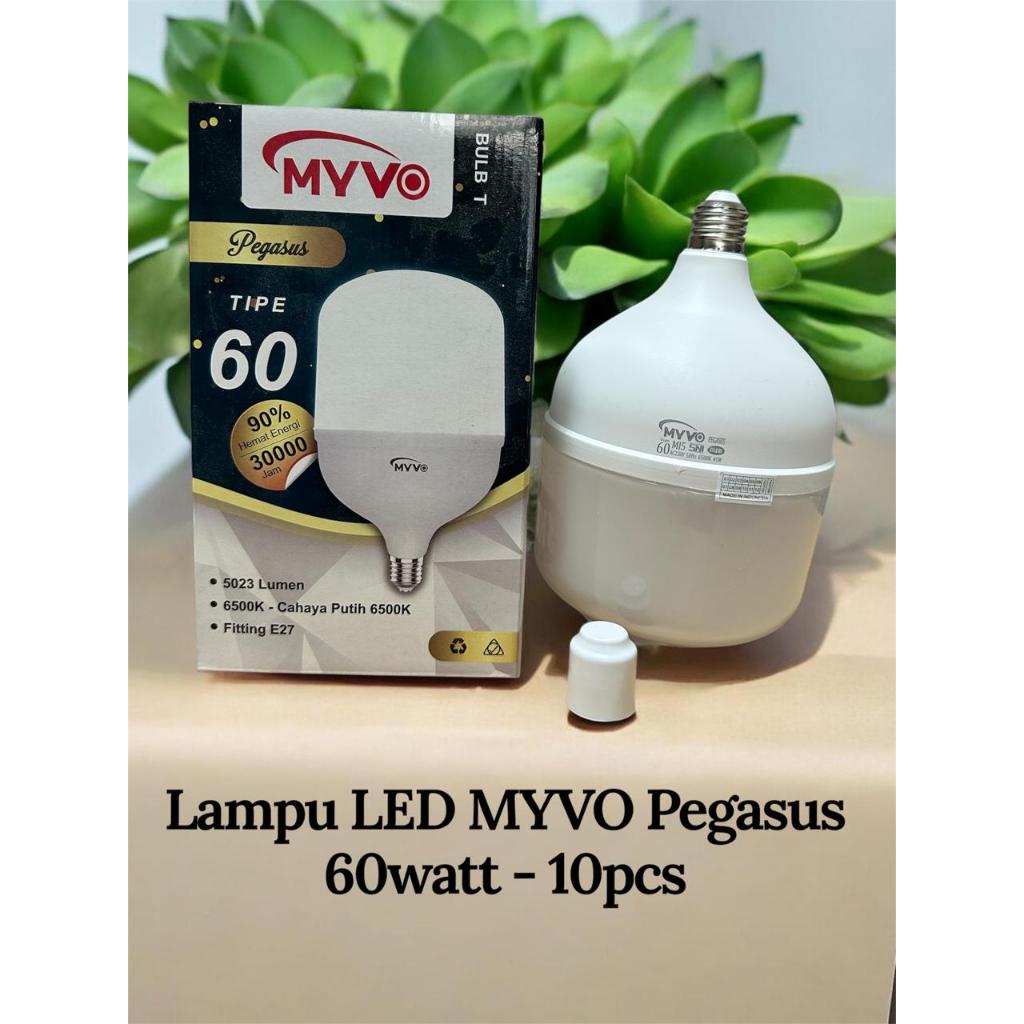 Myvo Pegasus 60Watt Paket 10Pcs - Lampu Led Myvo Tipe 60 - Lampu Led Bohlam Myvo
