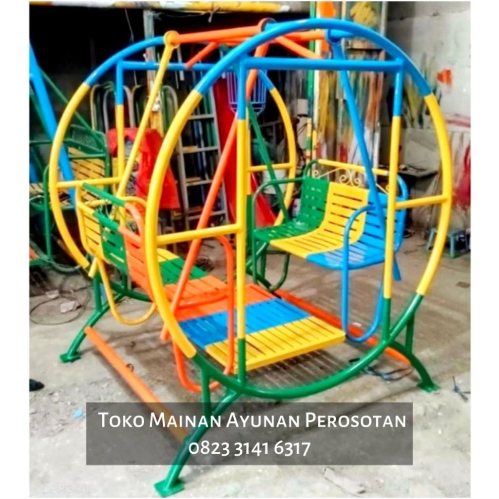 Ayunan Bulat - Ayunan Bangku - Ayunan Kursi - Bangku Taman Ayunan - Kursi Taman Ayunan - Ayunan Tera