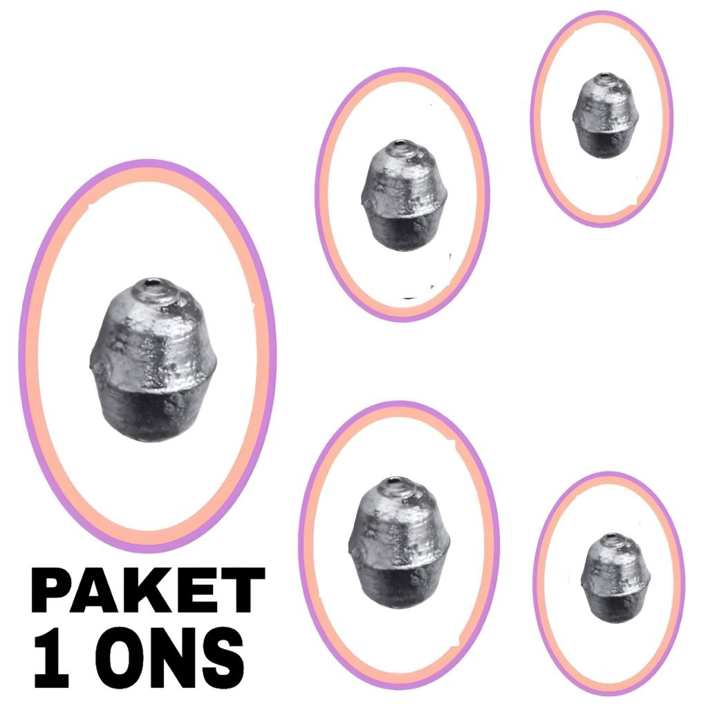 [ PAKET 1 ONS ] Model GENDANG timah pancing | @3,7 Gram/@4,5 Gram/@5,1Gram/@7,6Gram/@10Gram | Galata