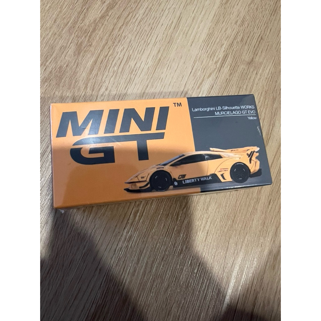 Mini GT No 1135 Lamborghini LB Silhouette Works MURCIELAGO GT EVO Yellow Box Packaging