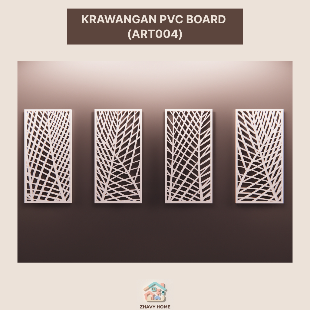 Krawangan PVC Board Motif (ART004) | Ornamen Dinding PVC Foam Board Minimalis
