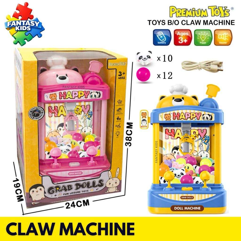 Mainan mesin capit boneka dan bola- Mainan anak Claw Machine - Mainan Capit boneka - Mainan capit Ti