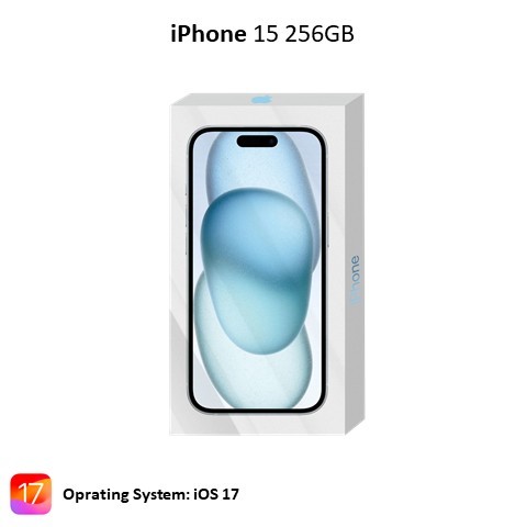 iPhone 15 256GB RAM 6GB chipset A16 Bionic Super Retina XDR OLED 6,1inci kamera 48MP Baterai 3349mAh