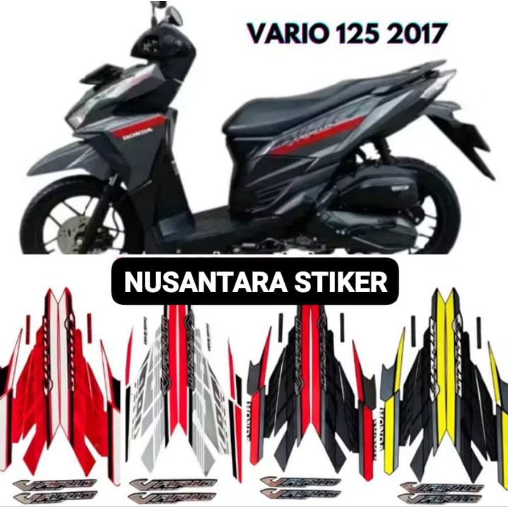 Striping Stiker Lis Polet Motor Vario Techno 125 Tahun 2017 2018 Full Body Sepasang