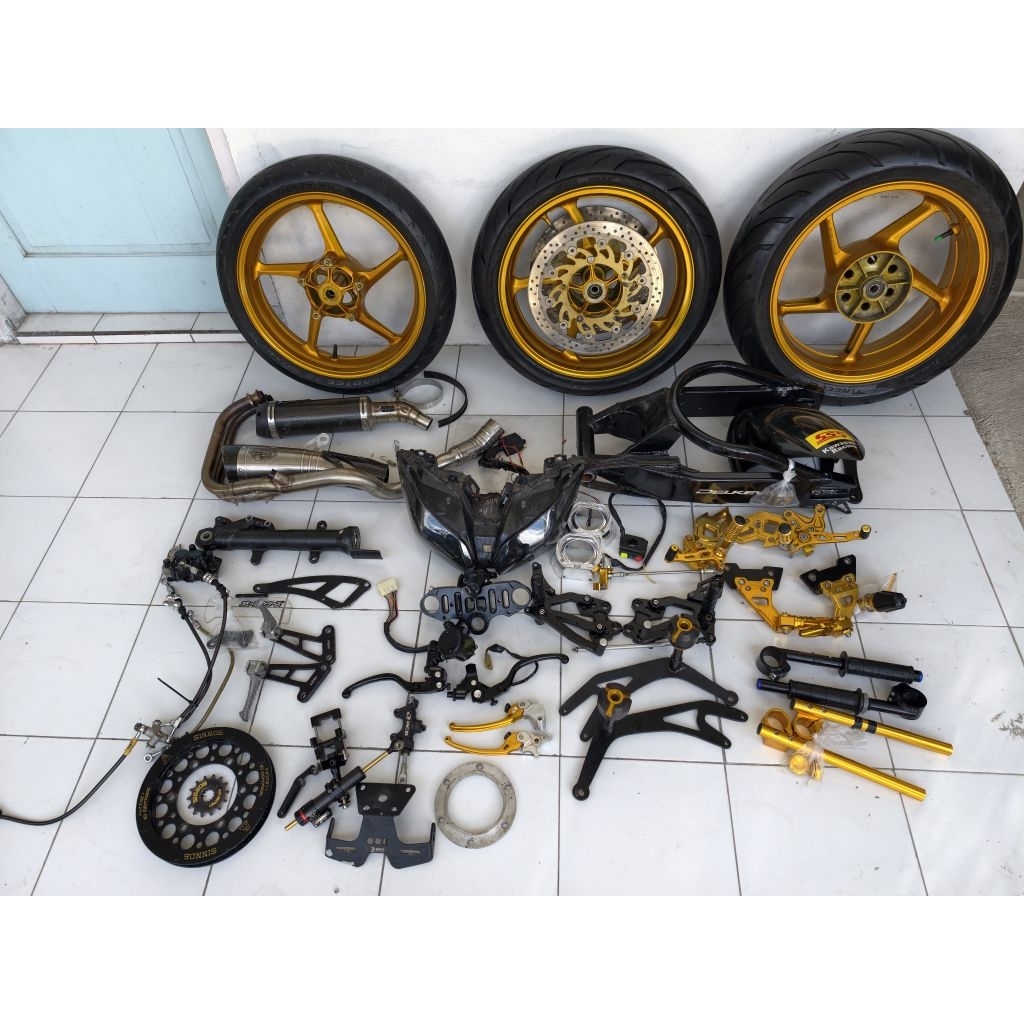 velg delkevic arm tapak lebar single double disk knalpot r9 leuovince stabilizer stang b pro nui rac