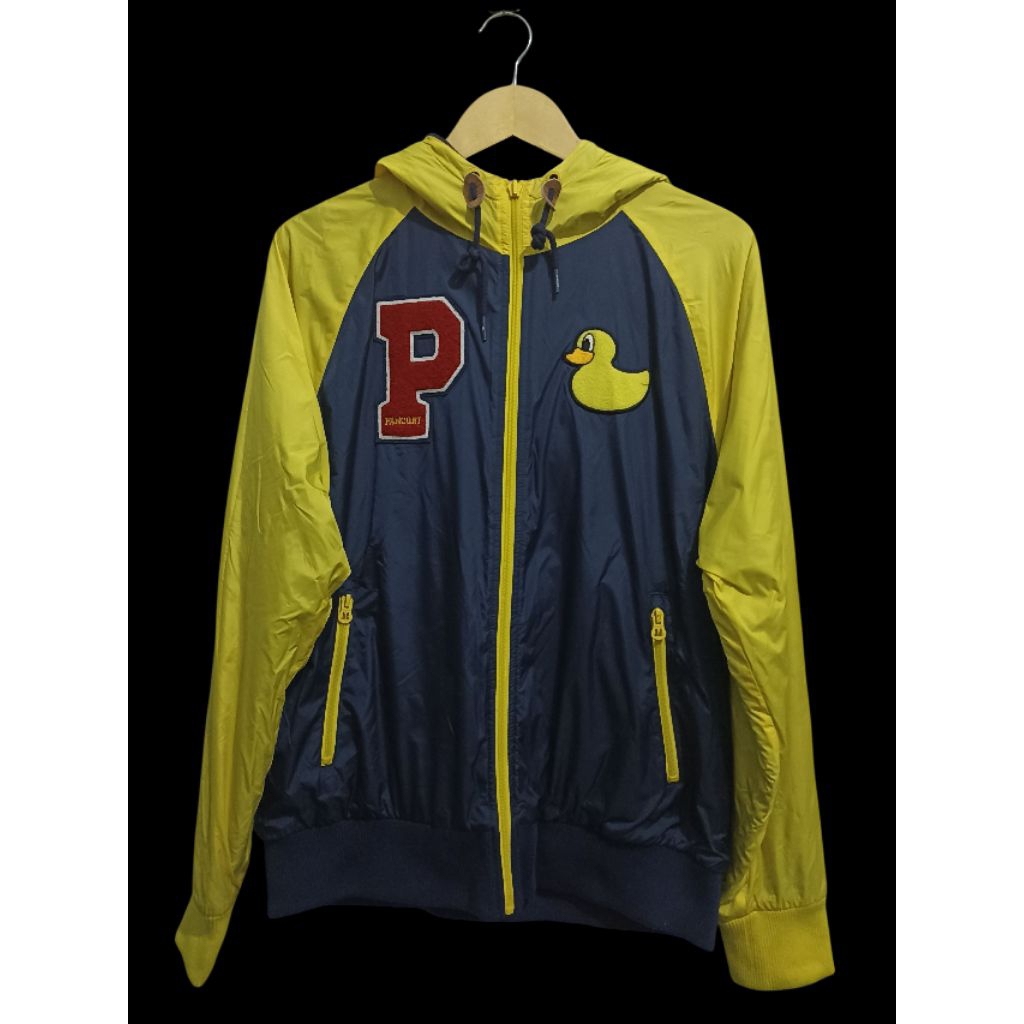jacket reversible pancoat 2 bahan kuning navy abu sz L (116-118*70)