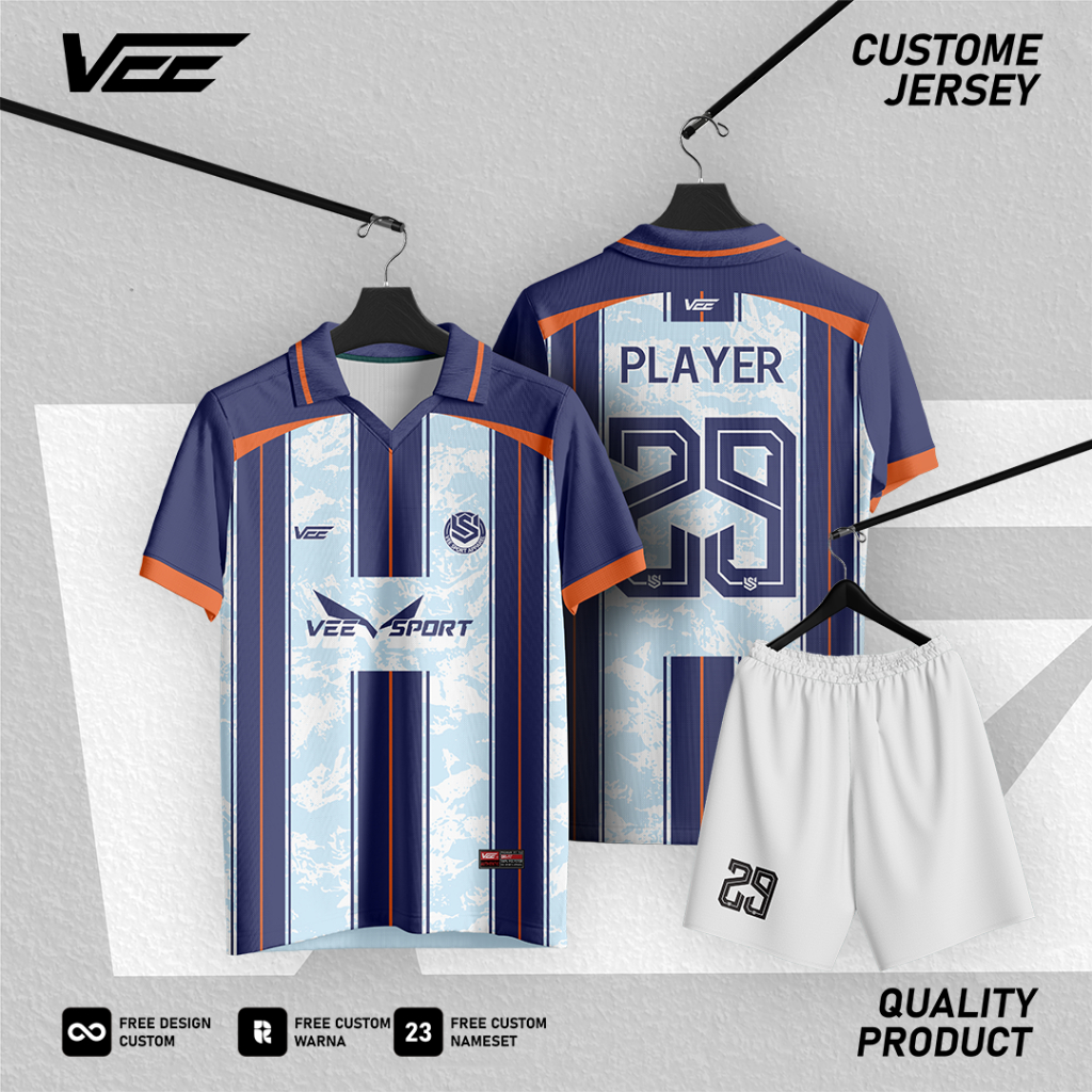 Jersey Futsal Custom / Jersey Bola Custom / Bola Futsal Custom Nama No FREE