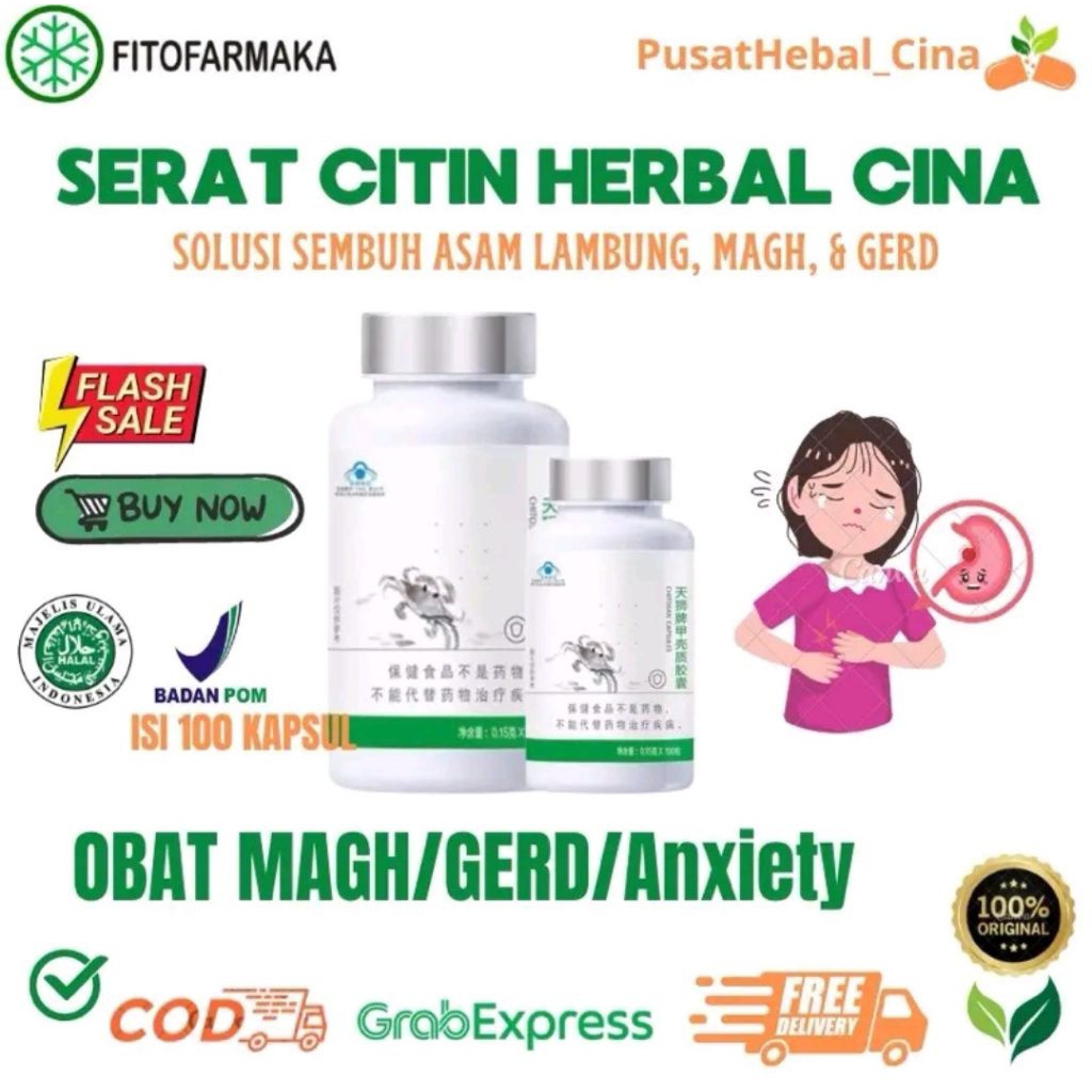 ASAM LAMBUNG CINA - HERBAL CINA CHITIN CHITOSAN TIENS
