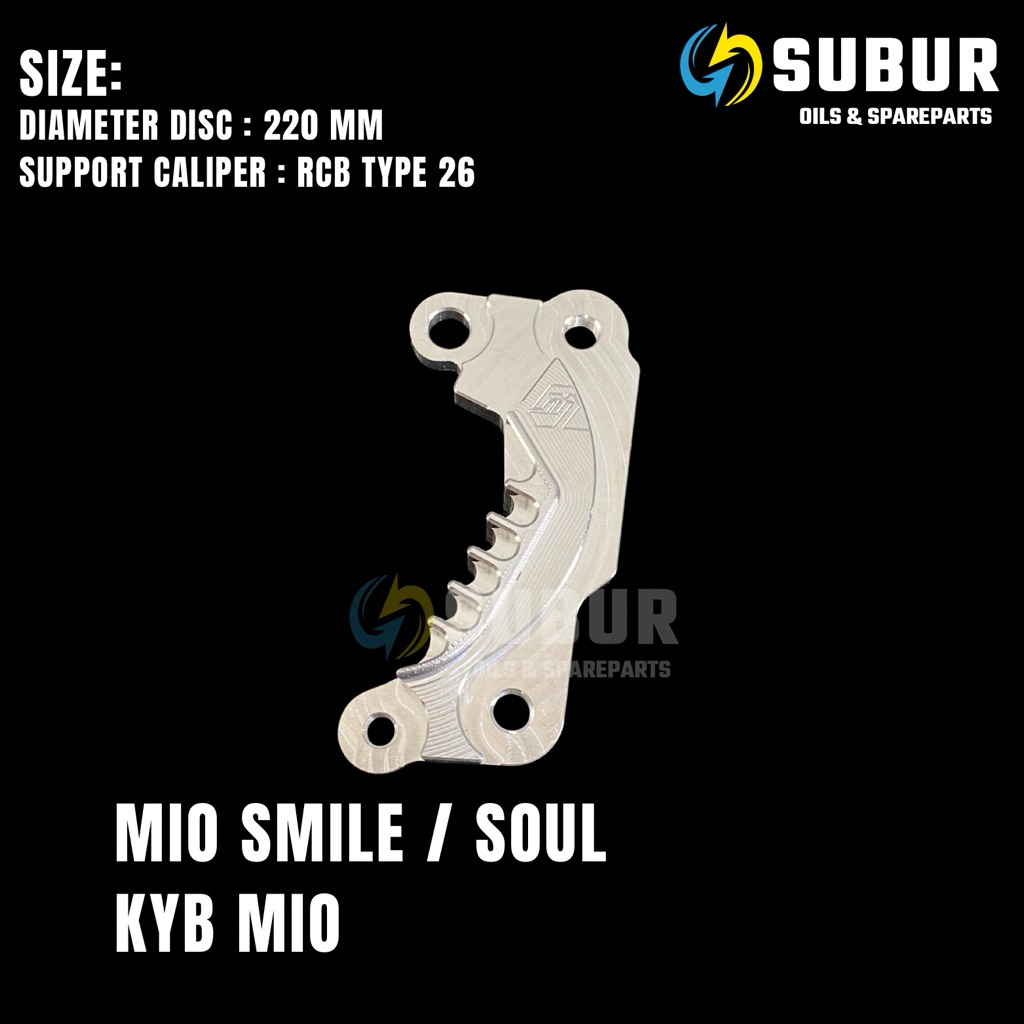 Breket Kaliper RCB S26 PNP Mio smile / soul KYB Mio Disc 220mm M1 Speed