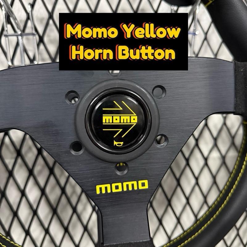 Tombol Klakson Momo Arrow Yellow Kuning Black Momo Horn Button Import
