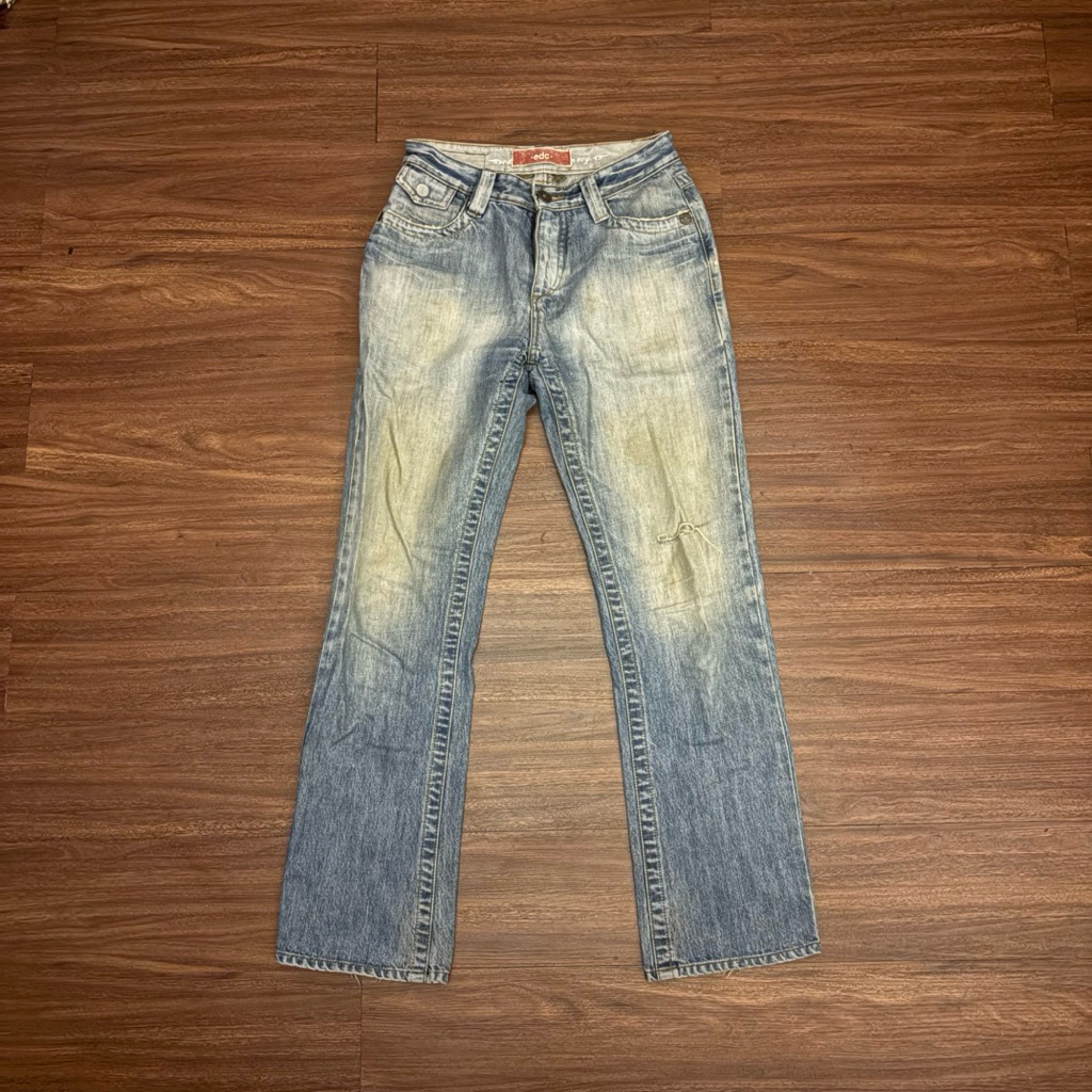 EDC Vintage Washed Denim Bootcut Jeans Second Preloved