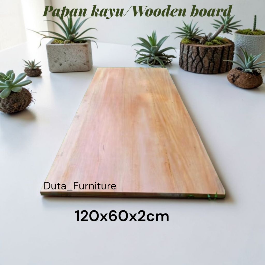 Kayu Papan kayu 120x60 cm Wooden board bahan meja kayu