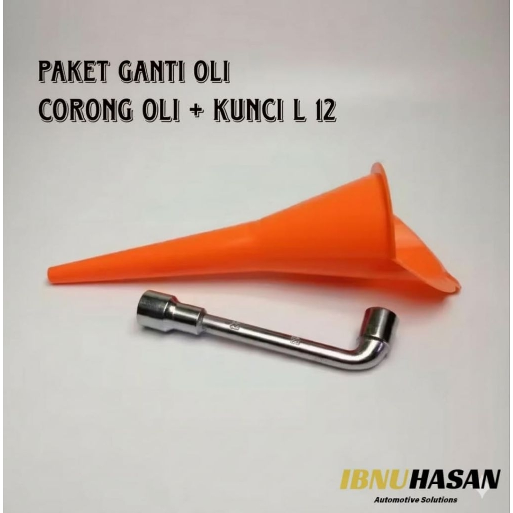 Paket ganti oli CORONG+KUNCI L 12M /alat ganti oli motor matic Corong oli panjang