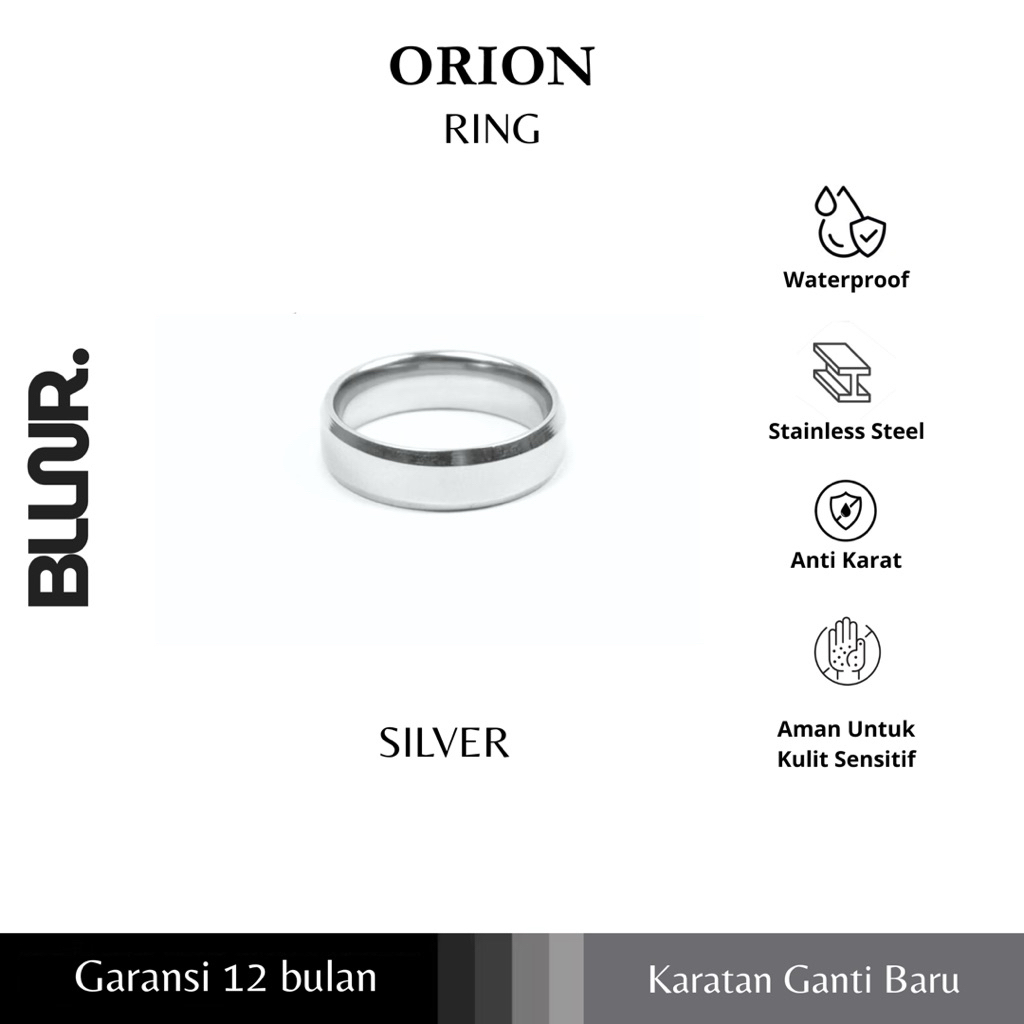 BLLNR - ORION Ring cincin pria keren, cincin stainless, cincin murah, kualitas import