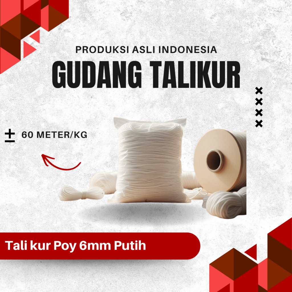 Tali kur warna putih 6mm