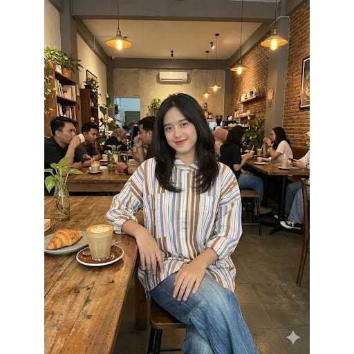 kemeja Salur Army tunik wanita Baju Katun