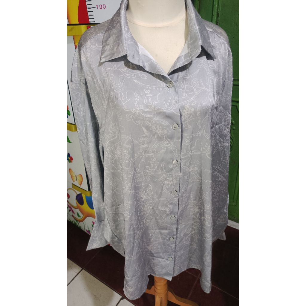 kemeja zara silk preloved