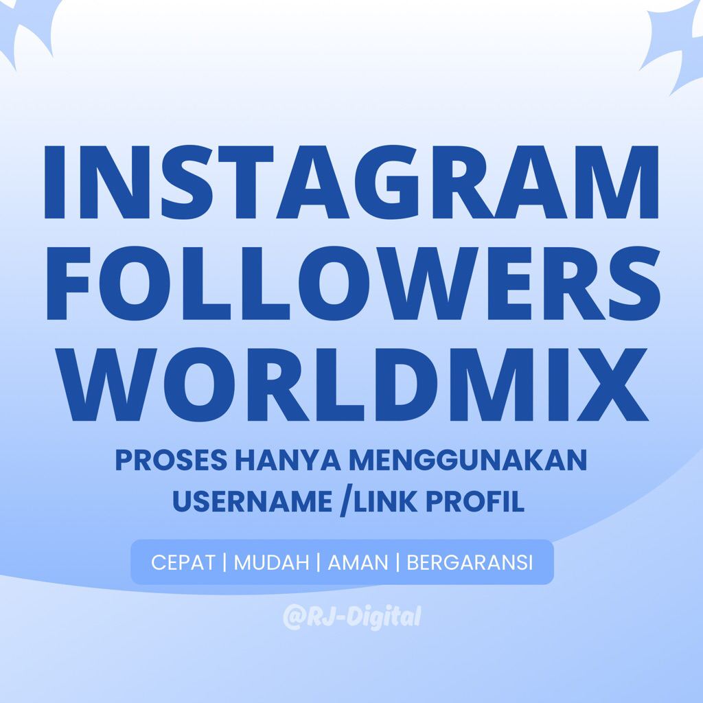 INSTAGRAM FOLLOWERS WORLDMIX PERMANENT BONUS 5% | FOLLOWERS INSTAGRAM NON DROP HIGH QUALITY | FOLLOW