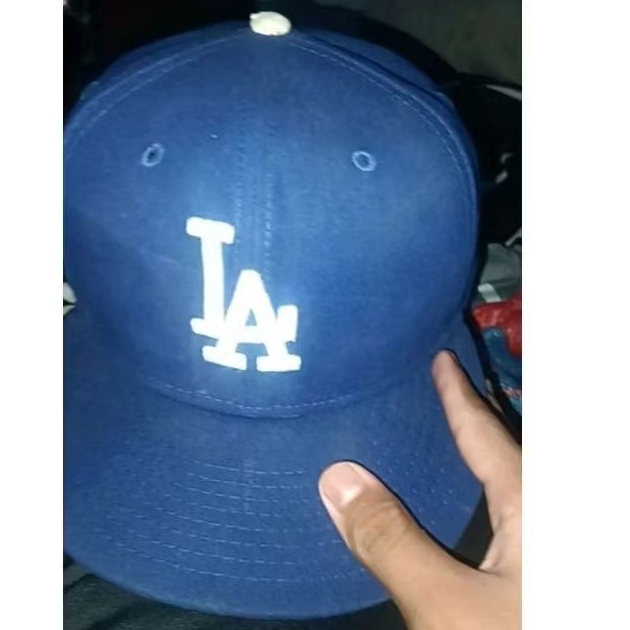 TOPI NEW ERA LA BIRU FITTED UP ORIGINAL 100%