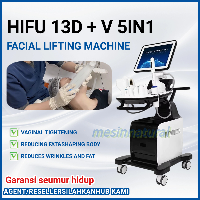 13D HIFU 5IN1 alat hifu 7D alat klinik kecantikan Anti Aging treatment hifu radio frekuensi untuk wa