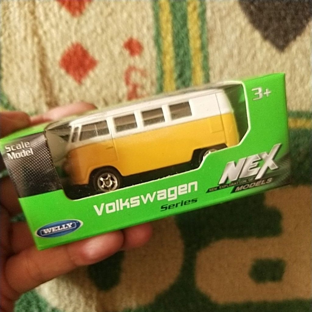 Vw Comby Welly White/Yellow 1:64