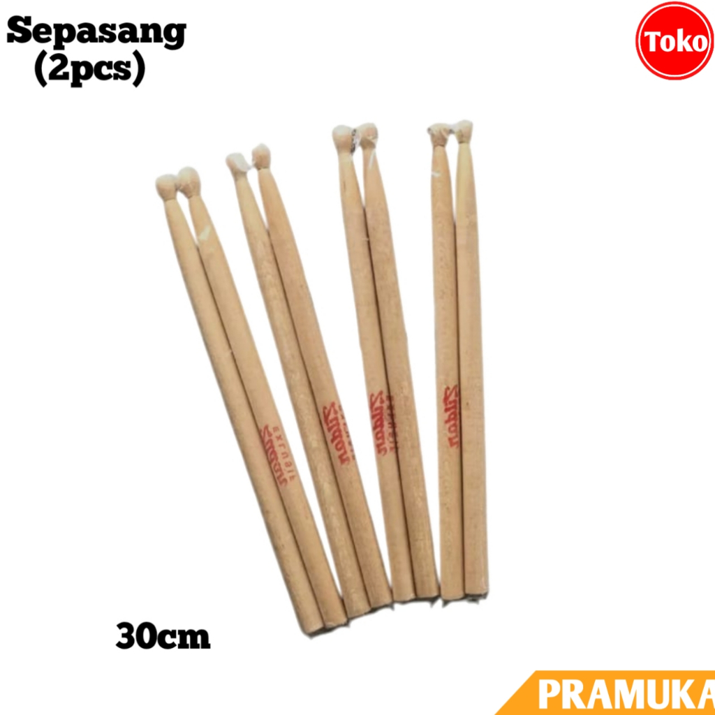 Stik Drum Band Anak Panjang 30cm / Stik Marching Band Kayu / Stik Drumband