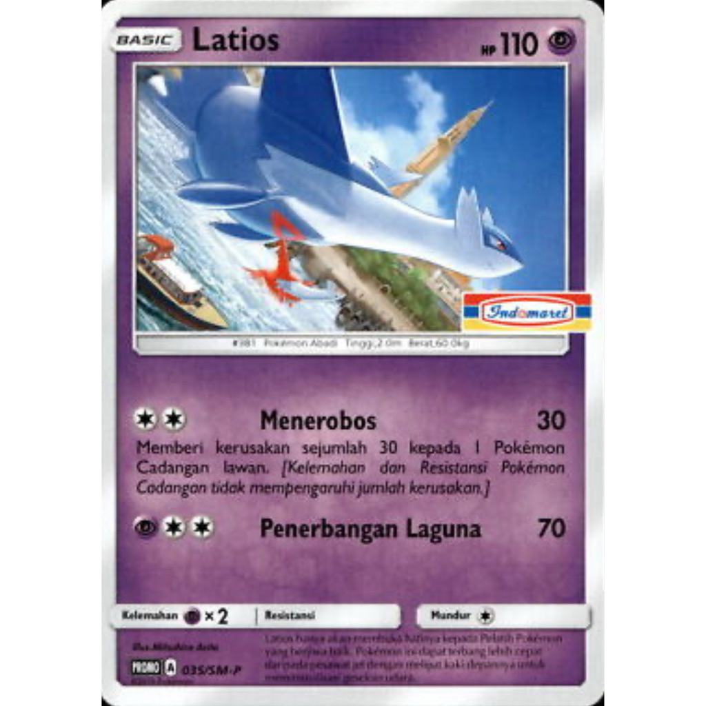 Latios Indomaret 035/SM-P | Kartu Pokemon Promo Indonesia