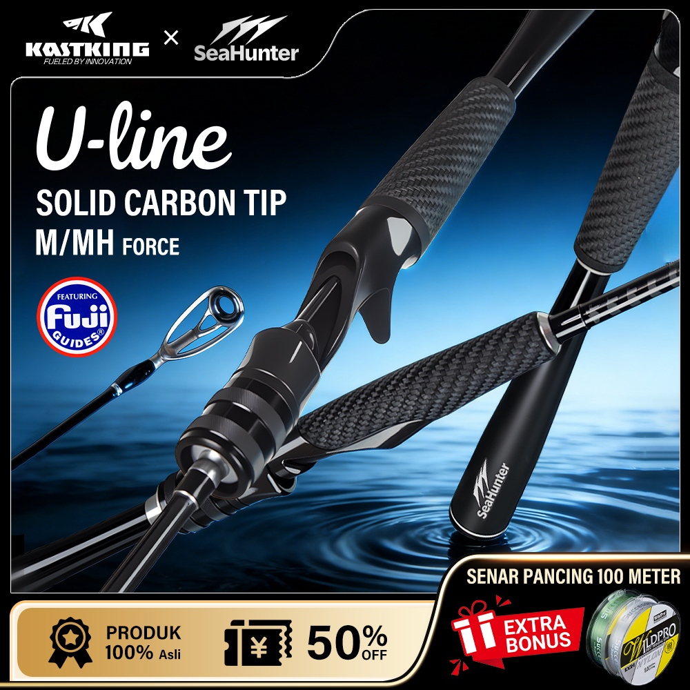 [OFFICIAL] KASTKING x SeaHunter U-Line Joran Pancing Fuji Ring Carbon Solid Tip 1.8M Spinning Baitca