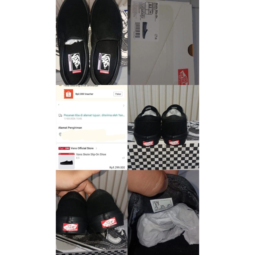 SEPATU VANS PRO SKATE SLIP ON ALL BLACK