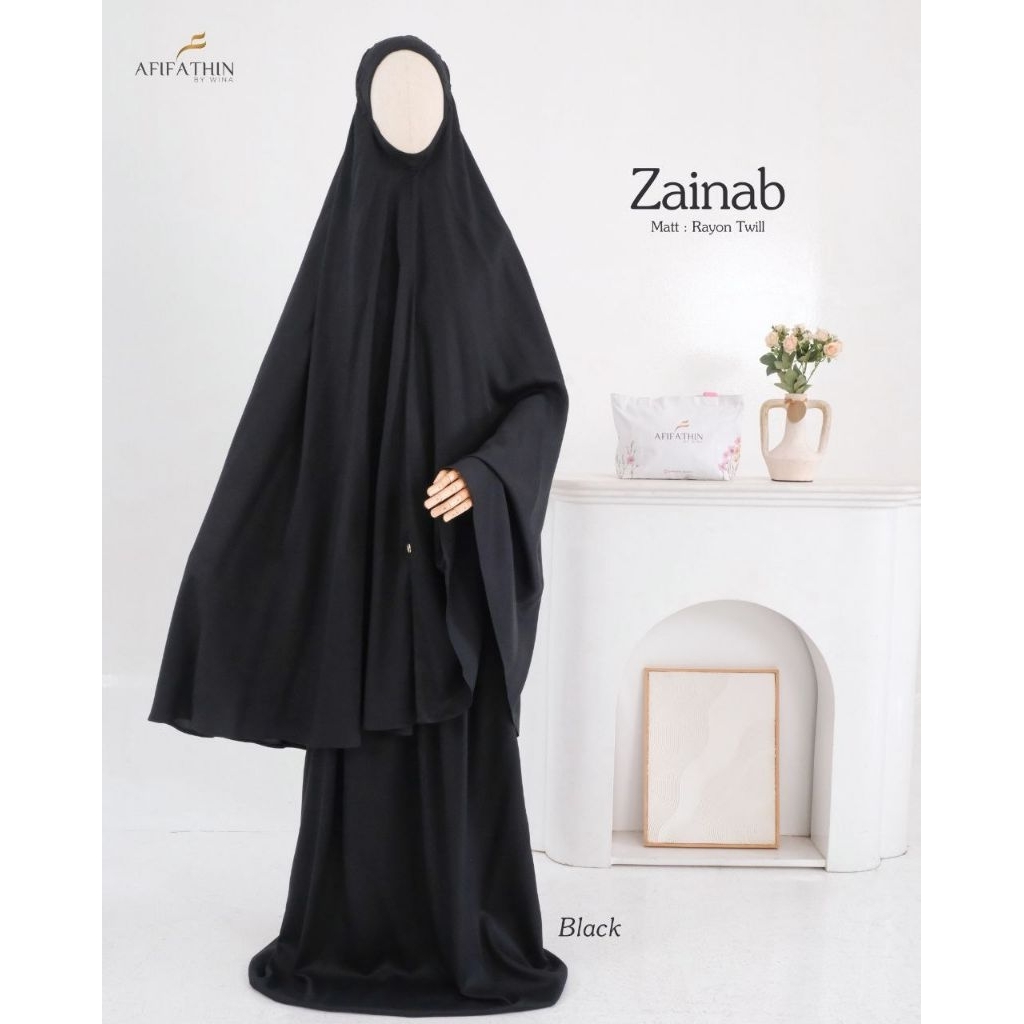 MUKENA ZAINAB BY AFIFATHIN MUKENA SHALAT BAHAN RAYON TWILL