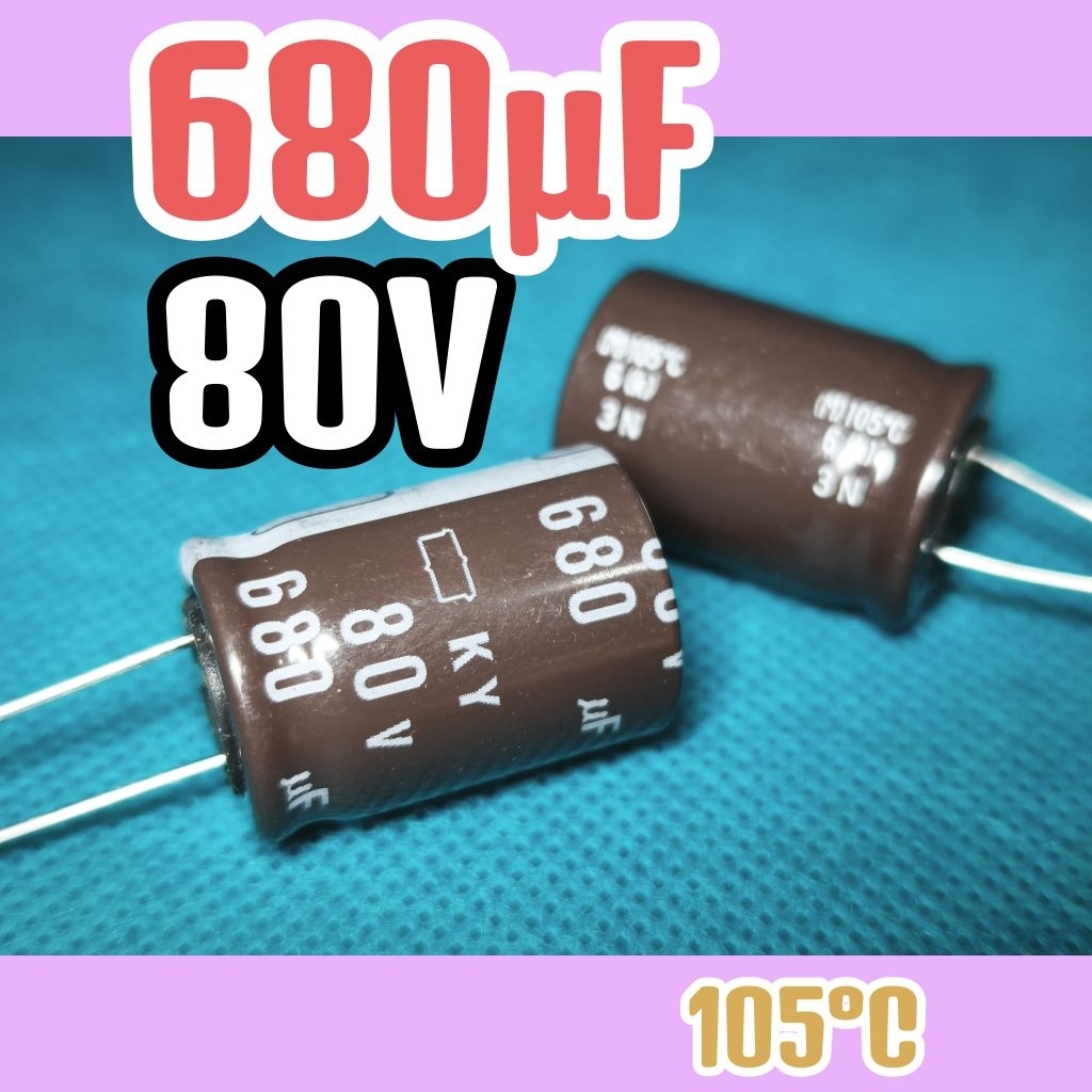 Kapasitor capasitor elko elco 80v 680uf 80v  680 uf 80 v 80volt 680uF ORIGINAL