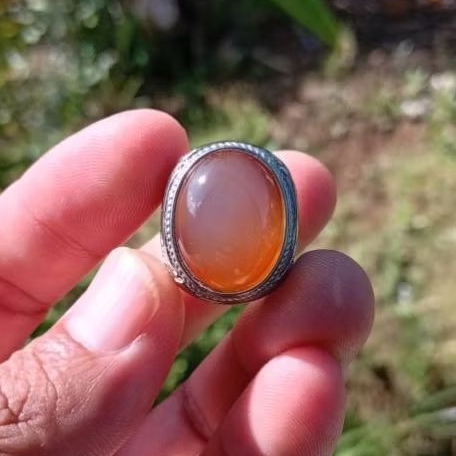 Natural cincin obi nukleus alas merah size 7