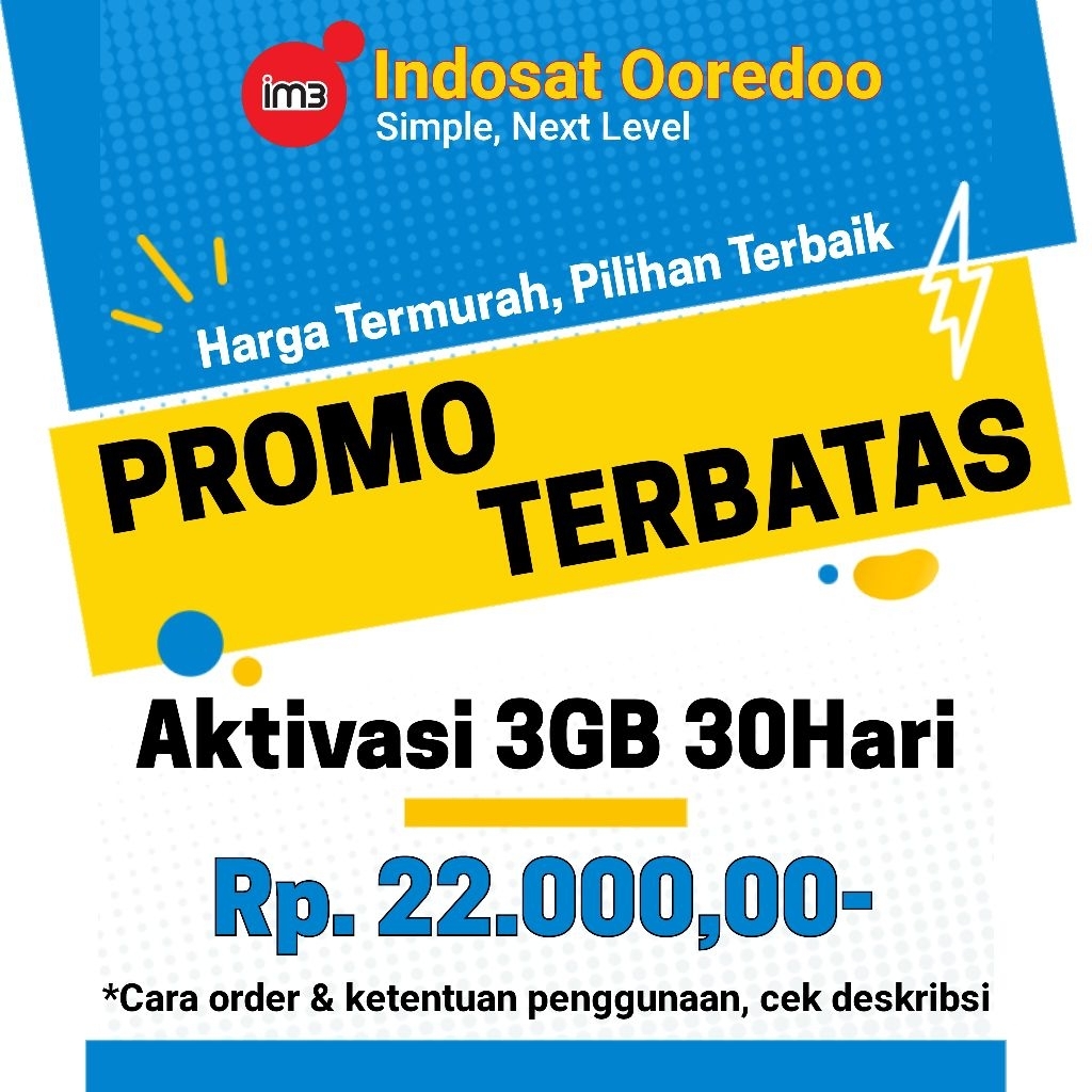 Aktivasi Paket Data Indosat IM3 3GB 30 Hari Nasional Inject Langsung