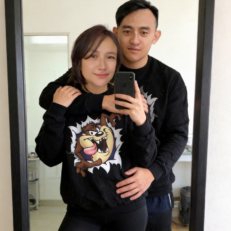 Sweater Tazmania Crewneck Bahan Cotton Fleece Nyaman Adem