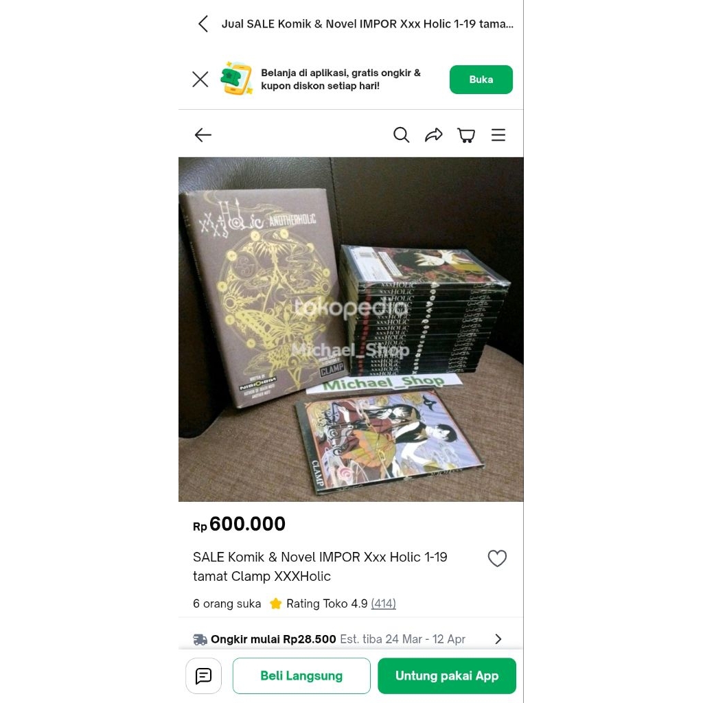 P E S A N A N
Komik & Novel Impor Xxx Holic 1-19 tamat Clamp XXXHolic