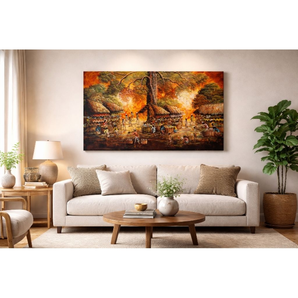 lukisan kanvas/lukisan dinding aesthetic besar