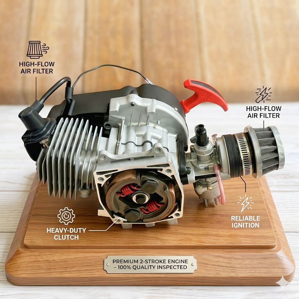 Mesin Tarik 50cc 2 tak Mini GP Tanpa Girbox - Mesin Semprot - Mini Gp - Mini Trail -  Mesin Gendong 