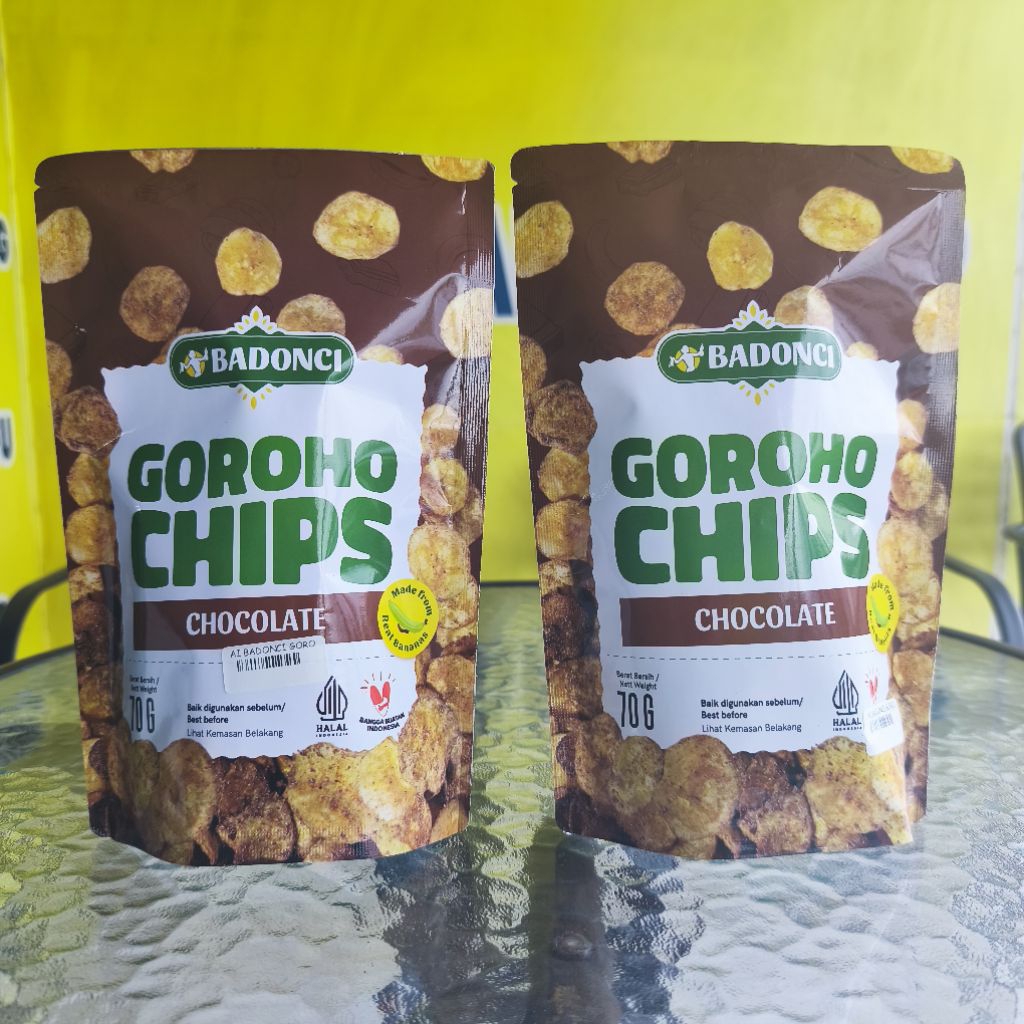 Badonci kripik pisang goroho Coklat