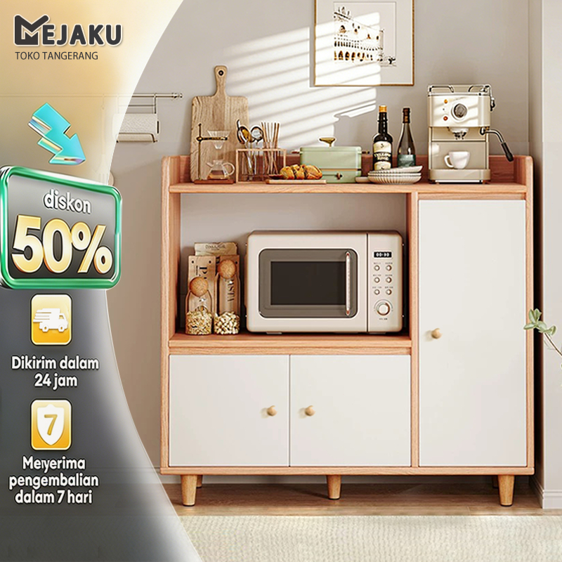 COD Lemari Dapur Minimalis Rak Dapur Bufet Kabinet Dapur Rak Penyimpanan Lemari Kabinet Kayu Rak Ser