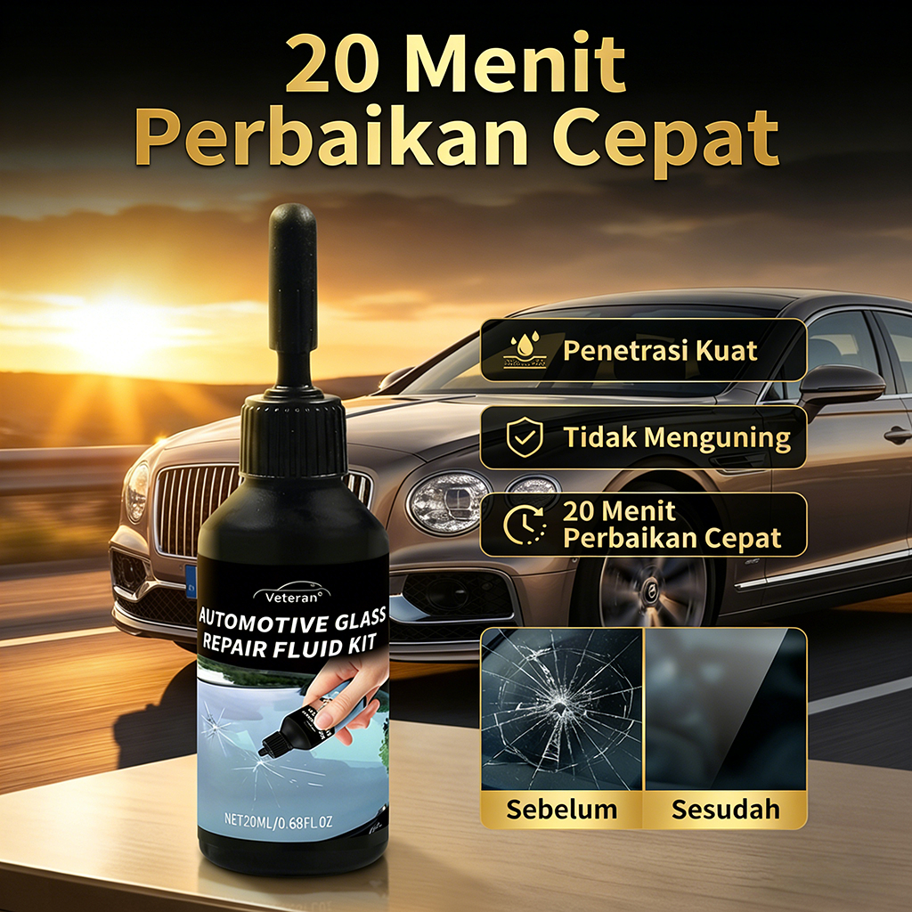 Lem Kaca Mobil Super Kuat – Lem Retak Kaca Depan & Belakang, Anti Bocor Original Premium