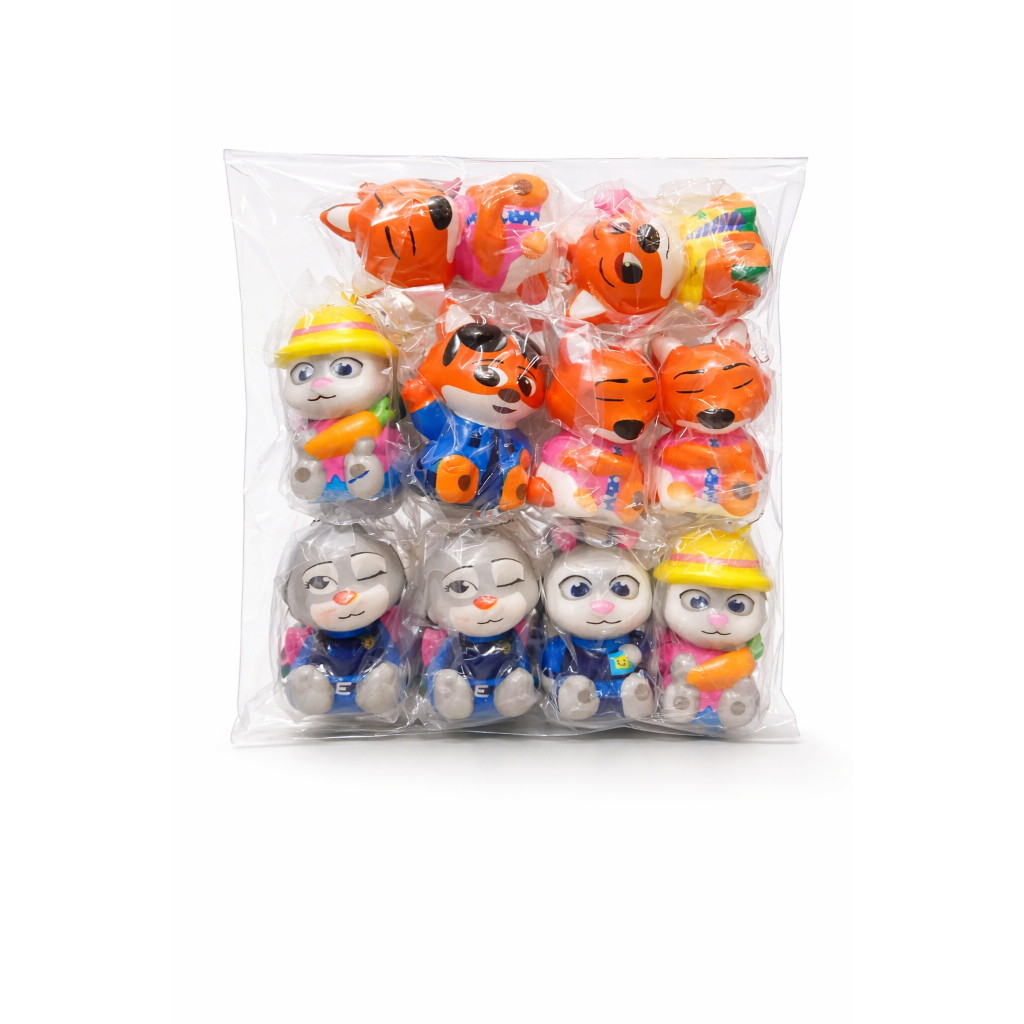 GANCI GANTUNGAN KUNCI SQUISHY MOTIF ZOOTOPIA JUDY NICK BAGUS MURAH LUCU