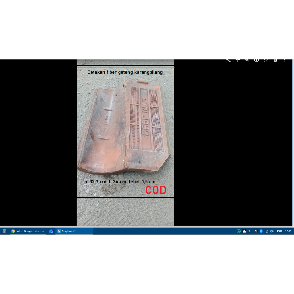 Cetakan fiber genteng karangpilang