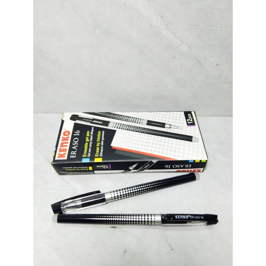 PENA BISA HAPUS KENKO ERASO 16 GEL ISI 12 PCS / PENA CAIR - KENKO